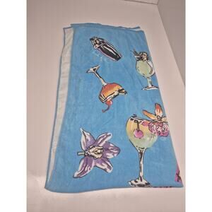Vintage Nicole Miller Martini Glass Beach Towel